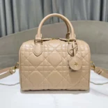 Dior Women Groove 25 Bag Biscuit Macrocannage Calfskin M1365UBOL