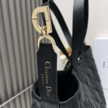 Dior Women Large Dior Toujours Bag Black Macrocannage Calfskin