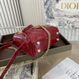 Dior Women Mini Lady Dior Bag Cherry Red Patent Cannage Calfskin