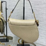 Dior Women Saddle Bag with Strap Sand-Colored Grained Calfskin M0455CBAA