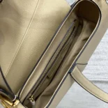 Dior Women Saddle Bag with Strap Sand-Colored Grained Calfskin M0455CBAA