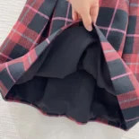 Dior Women Short Belted Dress Pink Gray and White Check'n'Dior Virgin Wool