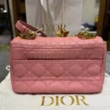 Dior Women Small Dior Caro Bag Pink Supple Cannage Calfskin