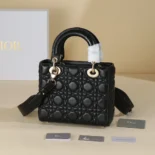 Dior Women Small Lady Dior My ABCDior Bag Black Cannage Lambskin