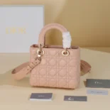 Dior Women Small Lady Dior My ABCDior Bag Blush Cannage Lambskin
