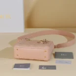 Dior Women Small Lady Dior My ABCDior Bag Blush Cannage Lambskin