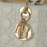Dior Women Small Lady Dior My ABCDior Bag Latte Cannage Lambskin