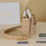 Dior Women Small Lady Dior My ABCDior Bag Sand-Colored Cannage Lambskin