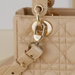 Dior Women Small Lady Dior My ABCDior Bag Sand-Colored Cannage Lambskin