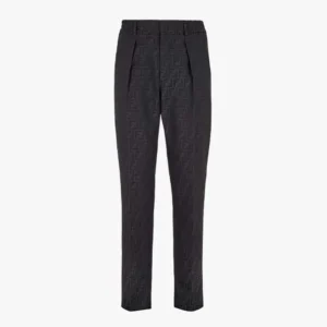 Fendi Men Black Fabric Trousers FB0767A6WJF0QT6