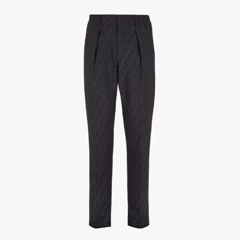 Fendi Men Black Fabric Trousers FB0767A6WJF0QT6