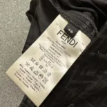 Fendi Men Black Fabric Trousers FB0767A6WJF0QT6