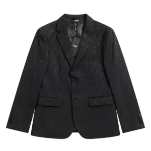 Fendi Men Jacket Black Fabric Blazer FJ0498A4QQF0QT6