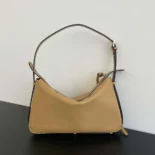 Fendi Unisex Simply Fendi Medium Beige Leather Bag
