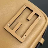 Fendi Unisex Simply Fendi Medium Beige Leather Bag