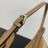 Fendi Unisex Simply Fendi Medium Beige Leather Bag