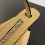 Fendi Unisex Simply Fendi Medium Beige Leather Bag