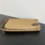 Fendi Unisex Simply Fendi Medium Beige Leather Bag