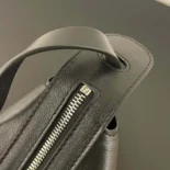 Fendi Unisex Simply Fendi Medium Black Leather Bag