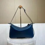 Fendi Unisex Simply Fendi Medium Blue Leather Bag