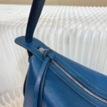 Fendi Unisex Simply Fendi Medium Blue Leather Bag
