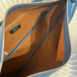 Fendi Unisex Simply Fendi Medium Blue Leather Bag