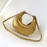 Fendi Women Fendigraphy Mini Gold Leather Mini-bag