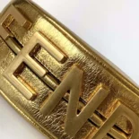 Fendi Women Fendigraphy Mini Gold Leather Mini-bag