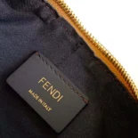 Fendi Women Fendigraphy Mini Gold Leather Mini-bag