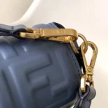 Fendi Women Medium Baguette Blue Leather Bag
