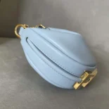 Fendi Women Nano Fendigraphy Blue Leather Charm