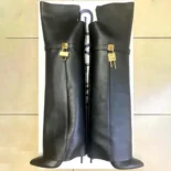 Givenchy Women Shark Lock Stiletto Over-the-knee Boots in Leather-Black