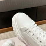 Jimmy Choo Women Diamond Maxi/F II White & Rose Nappa Leather Glitter Trainers