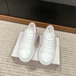 Jimmy Choo Women Diamond Maxi/F II White & Rose Nappa Leather Glitter Trainers