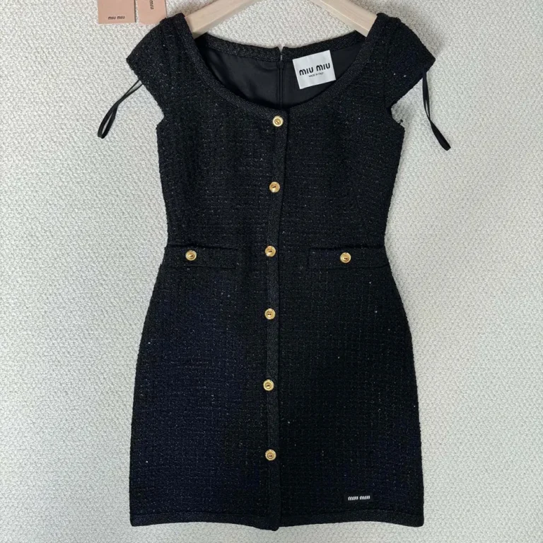 Miu Miu Women Lamé Bouclé Dress MF565316DKF0002SOOO
