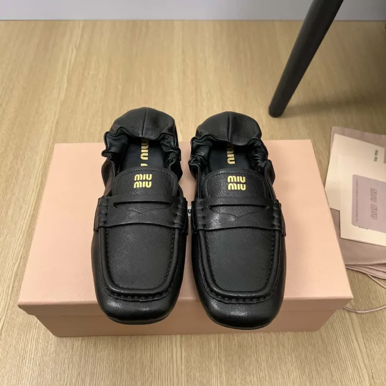 Miu Miu Women Nappa leather loafers-Black 5D341E