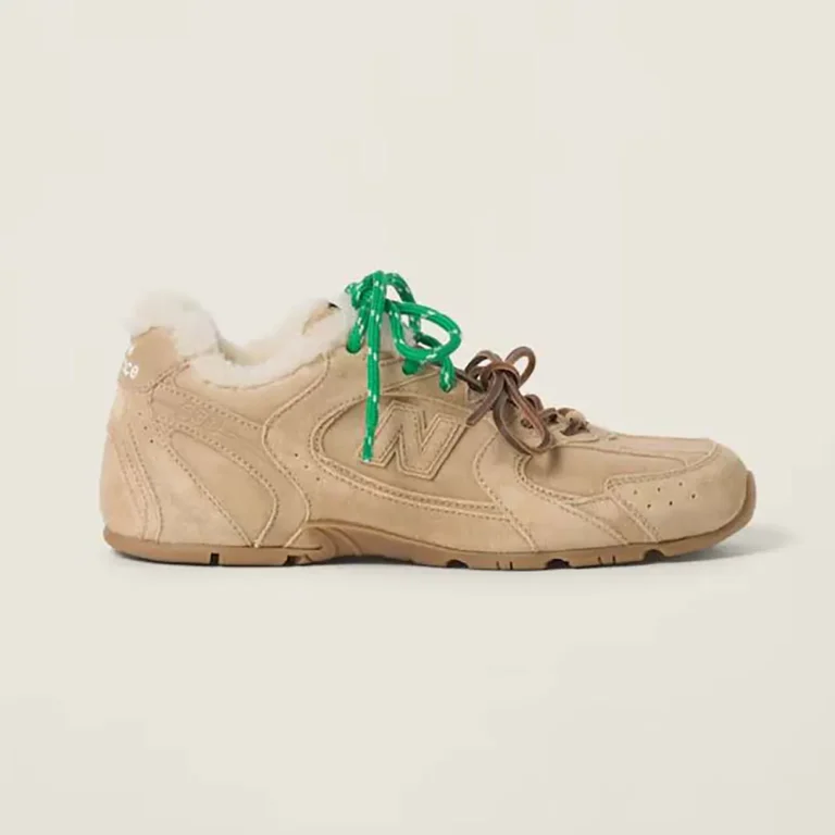 Miu Miu Women New Balance X Miu Miu 530 SL Bleached Leather Sneakers
