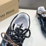 Miu Miu Women New Balance X Miu Miu 530 SL Patent Leather Sneakers