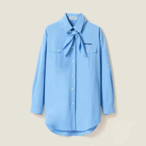 Miu Miu Women Poplin Shirt with Scarf MK191810RG