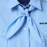 Miu Miu Women Poplin Shirt with Scarf MK191810RG