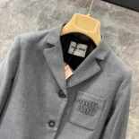 Miu Miu Women Single-breasted Cropped Gabardine Jacket MH1783