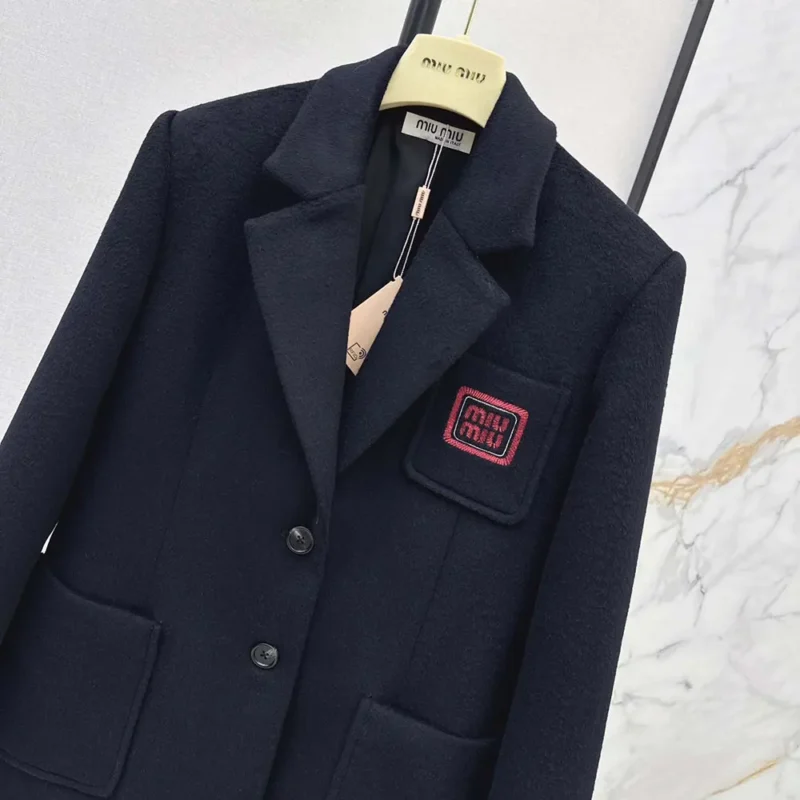 Miu Miu Women Single-breasted Velour Jacket MH1769