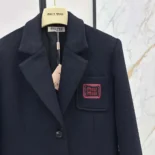 Miu Miu Women Single-breasted Velour Jacket MH1769