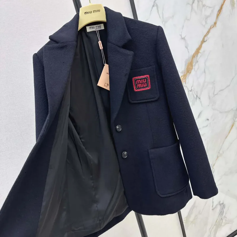 Miu Miu Women Single-breasted Velour Jacket MH1769