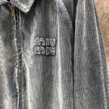 Miu Miu Women Washed Corduroy Blouson Jacket ML1152