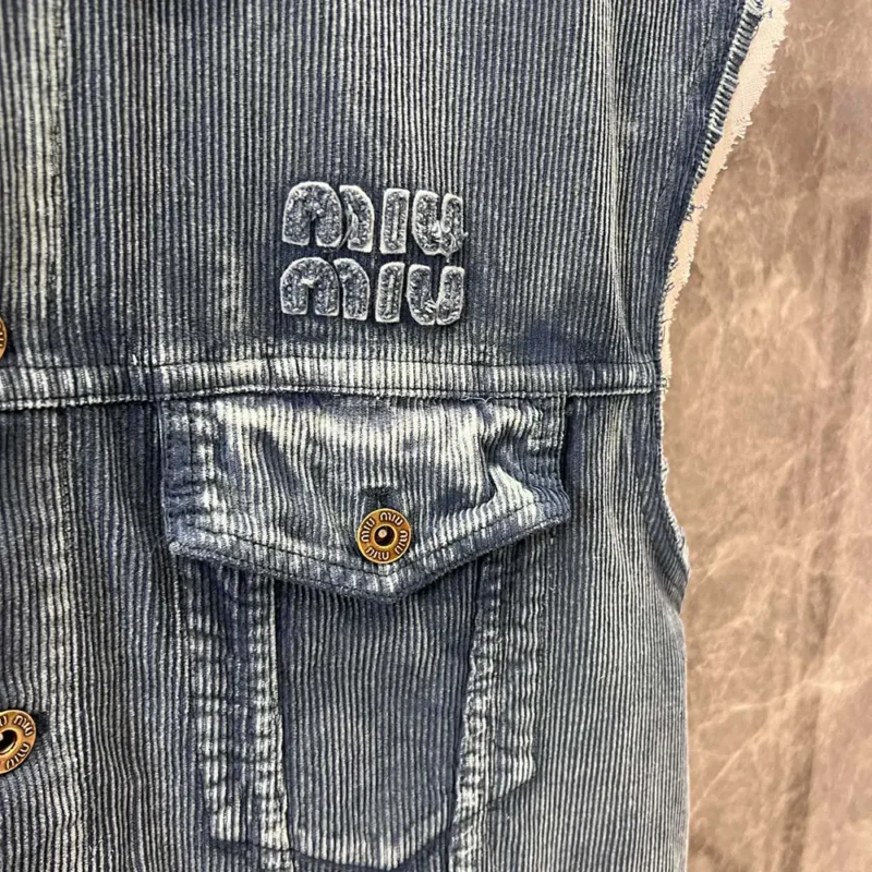 Miu Miu Women Washed Corduroy Vest ML1017