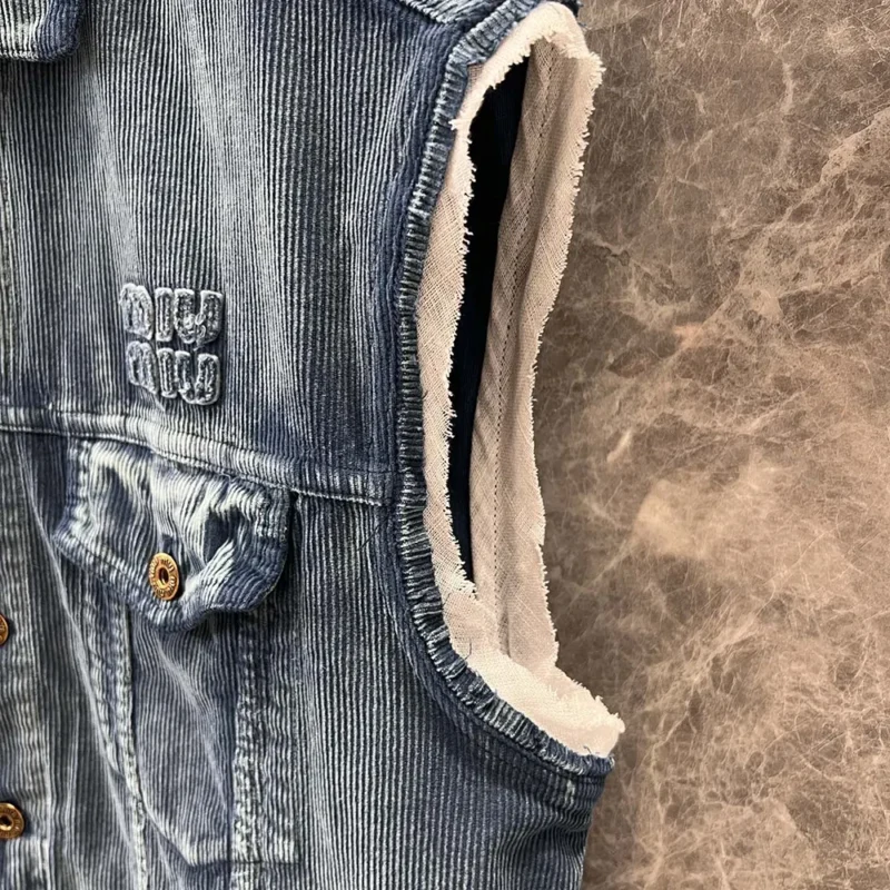 Miu Miu Women Washed Corduroy Vest ML1017