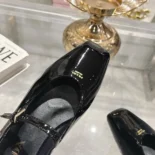 Prada Women Brushed leather Mary Jane ballerinas-Black 1F826N