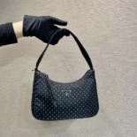 Prada Women Re-Edition Re-Nylon Mini Bag with Studs 1BC515