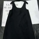 Prada Women Re-Nylon Mini-dress with Black Metal Triangle Logo